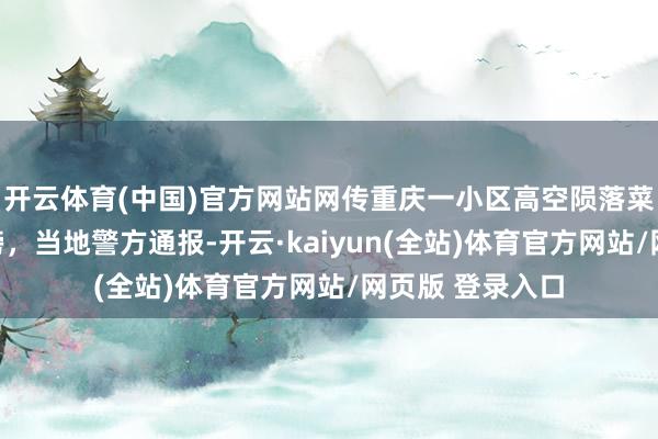 开云体育(中国)官方网站网传重庆一小区高空陨落菜刀砸到住户肩膀，当地警方通报-开云·kaiyun(全站)体育官方网站/网页版 登录入口