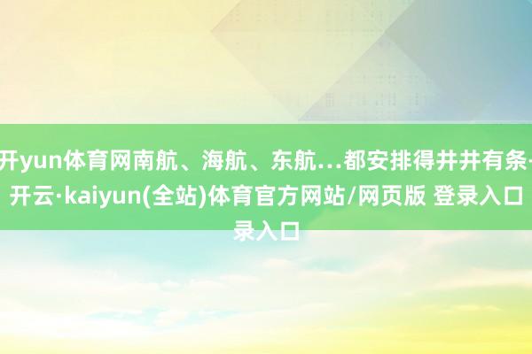 开yun体育网南航、海航、东航…都安排得井井有条-开云·kaiyun(全站)体育官方网站/网页版 登录入口