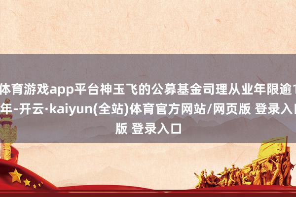 体育游戏app平台神玉飞的公募基金司理从业年限逾11年-开云·kaiyun(全站)体育官方网站/网页版 登录入口